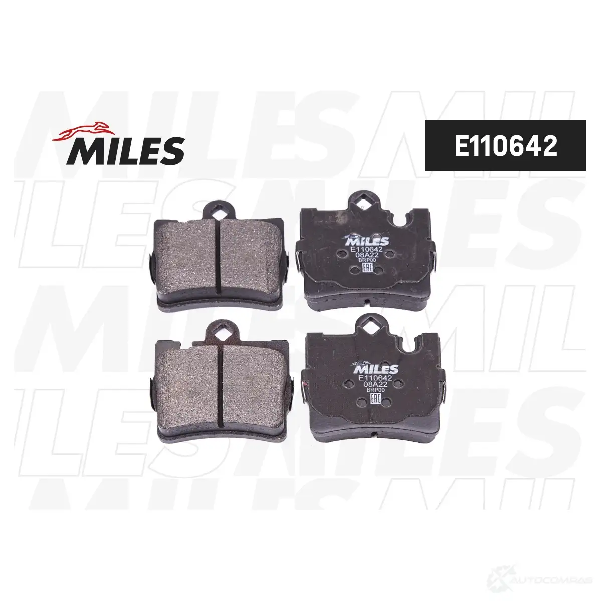 Тормозные колодки дисковые, комплект MILES I 74L5V E110642 1438140831 - Изображение 1