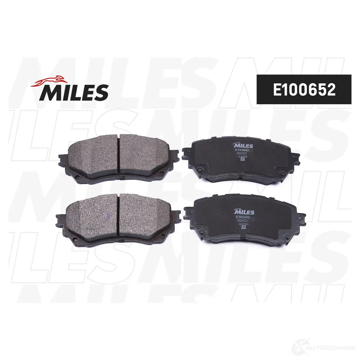 Тормозные колодки дисковые, комплект MILES 1438140849 0HD0 6 E100652 - Изображение 1