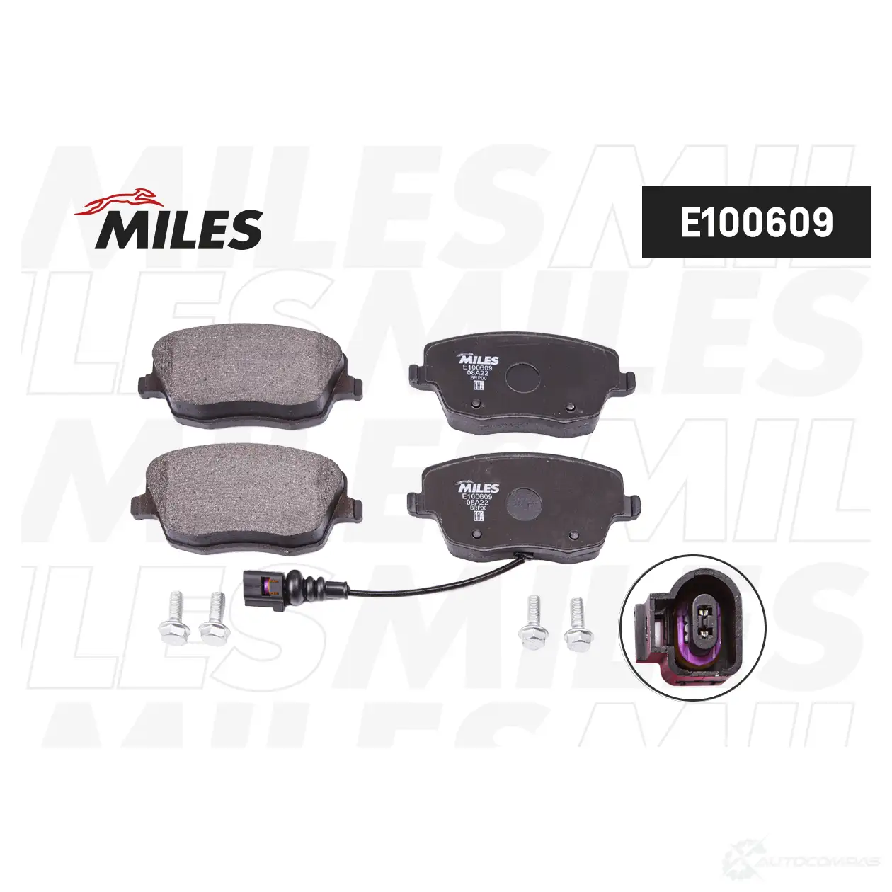 Тормозные колодки дисковые, комплект MILES E100609 1438140864 1P5 UX7Z - Изображение 1