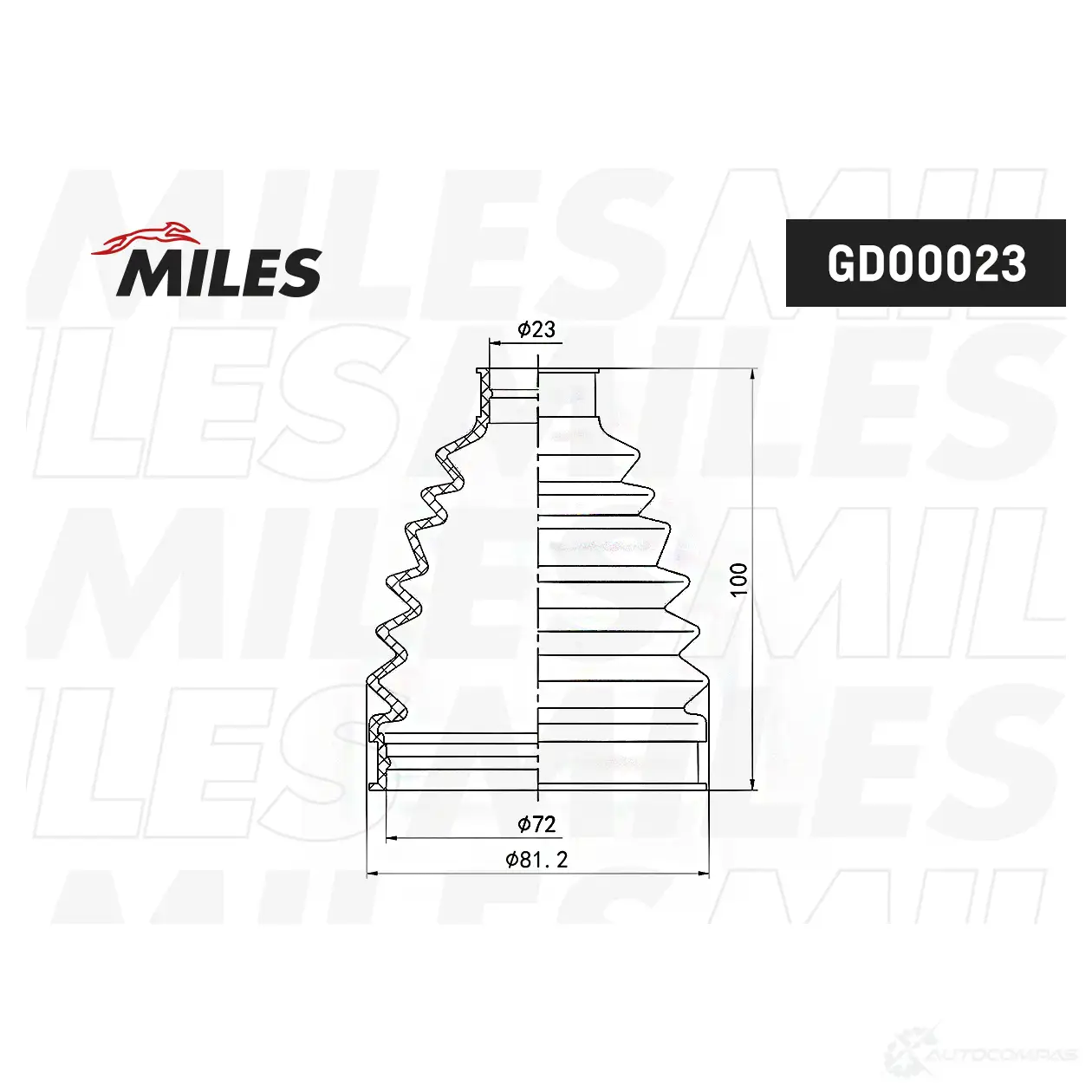 Пыльник шруса MILES 8PCX J4 GD00023 1438141263 изображение 2