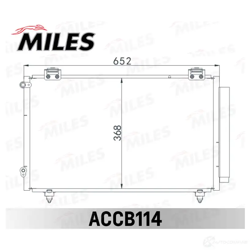Радиатор кондиционера MILES XAR E4Q5 1436965931 ACCB114