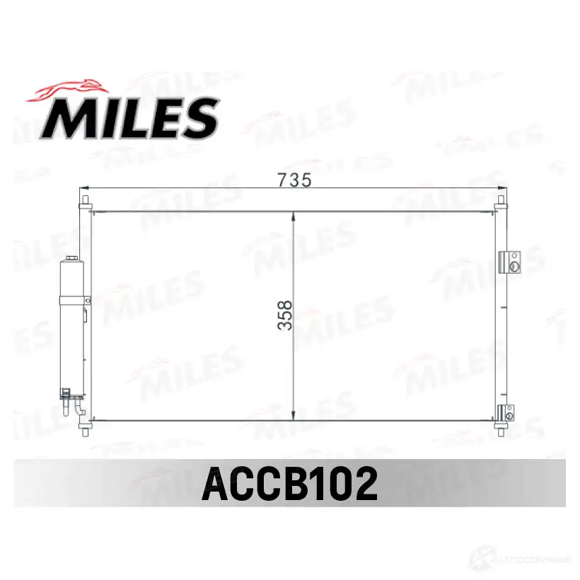 Радиатор кондиционера MILES ACCB102 1436965930 KL5Z27 N изображение 0