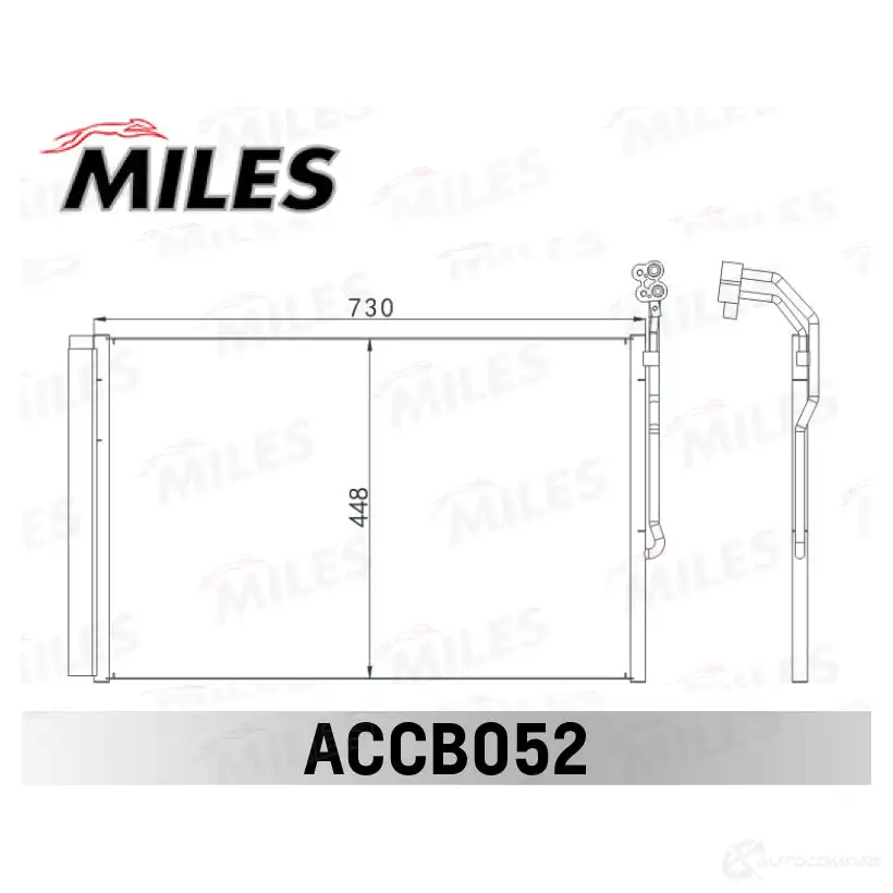 Радиатор кондиционера MILES D 8JXH4F ACCB052 1436965925 изображение 0