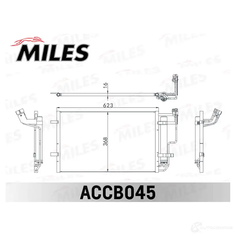 Радиатор кондиционера MILES N5JOJ M0 ACCB045 1436965924 изображение 0