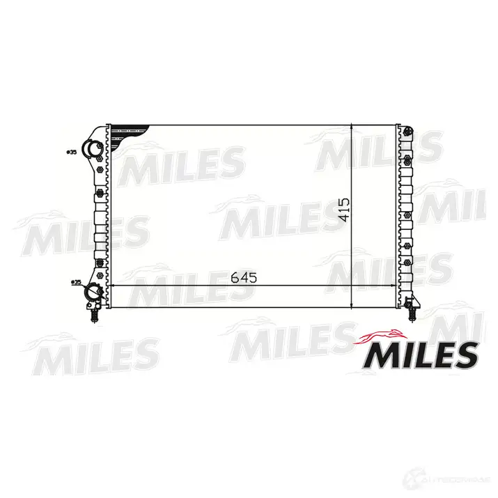 Радиатор охлаждения двигателя MILES 1420599216 0H0B O ACRM219 изображение 2