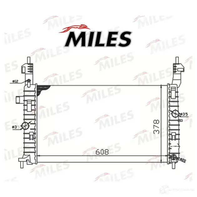 Радиатор охлаждения двигателя MILES ACRM123 NC99T HI 1420675102 изображение 2