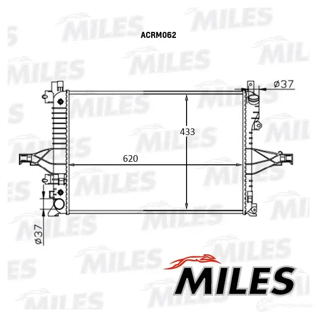 Радиатор охлаждения двигателя MILES ACRM062 BIM3 A 1436966033 изображение 0