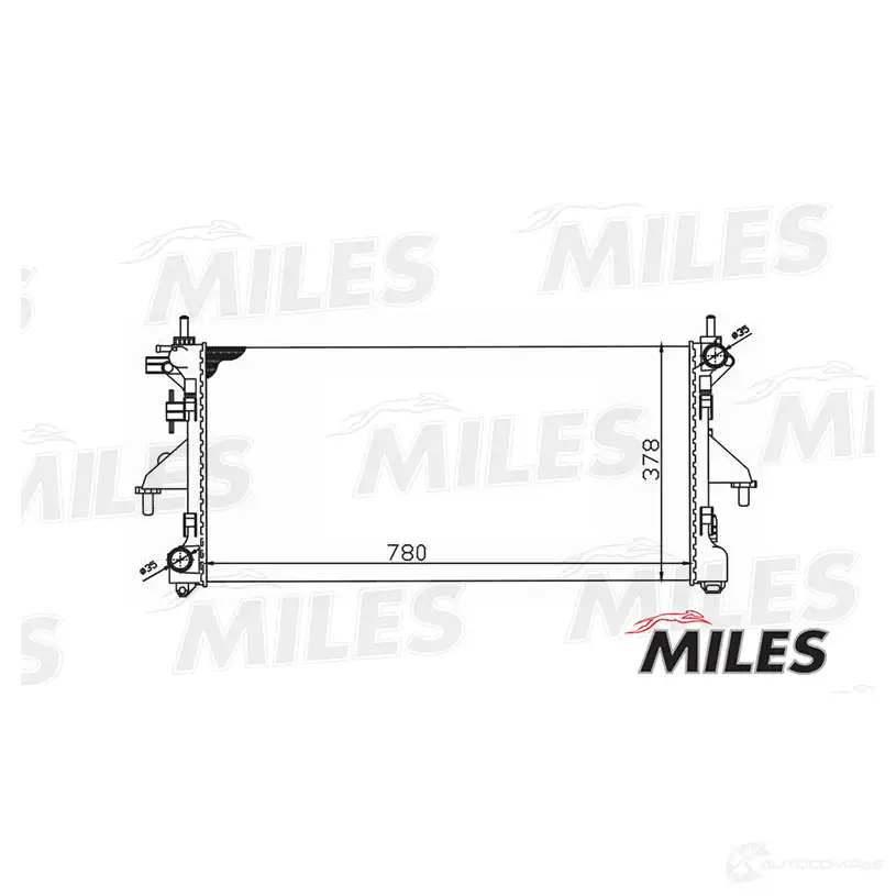 Радиатор охлаждения двигателя MILES 1420599163 ACRM033 COU VY изображение 2