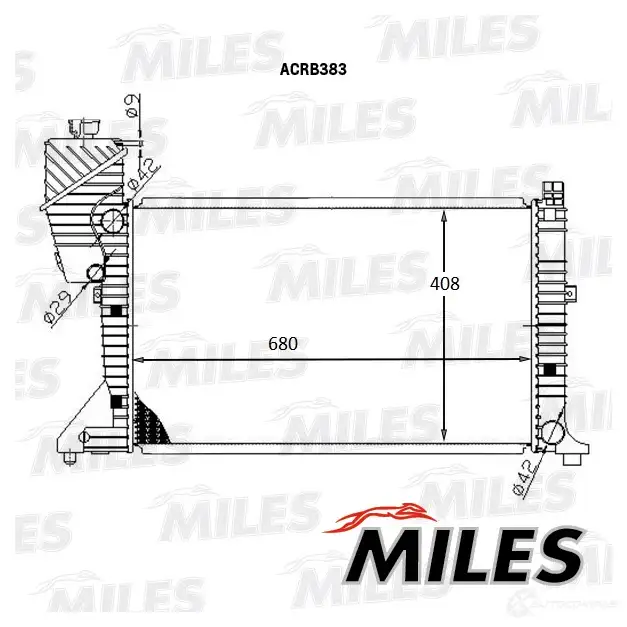 Радиатор охлаждения двигателя MILES ACRB383 1436965984 2 ONQOP
