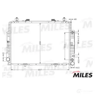 Радиатор охлаждения двигателя MILES JMX32 PA 1420599081 ACRB345 изображение 2