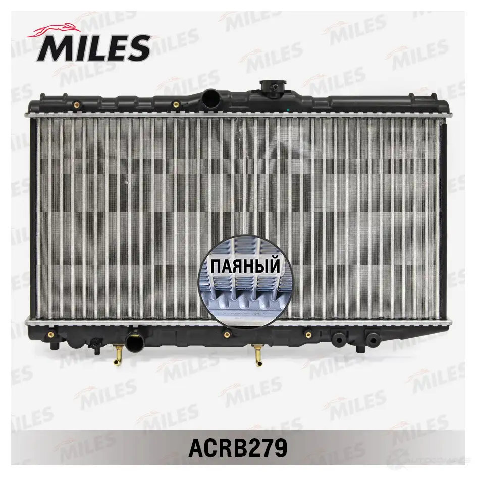 Радиатор охлаждения двигателя MILES 1438141285 W1R9M V ACRB279 изображение 0