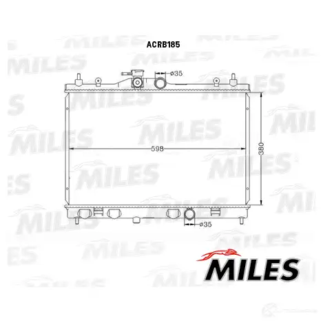 Радиатор охлаждения двигателя MILES 1420675857 XNHBL Q1 ACRB185