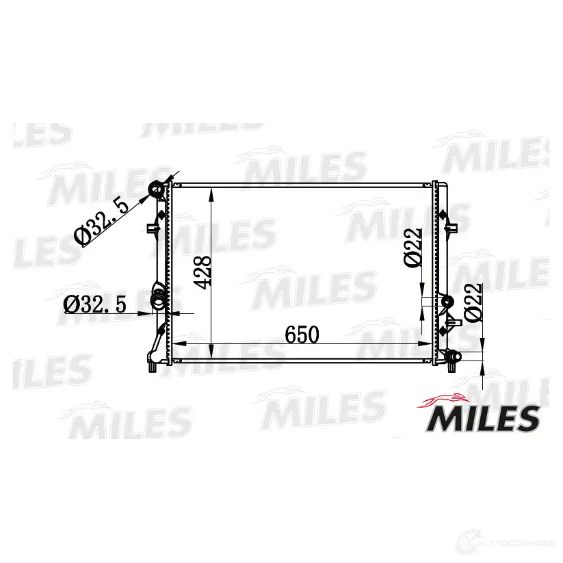 Радиатор охлаждения двигателя MILES 6PD U1 ACRB167 1420599020