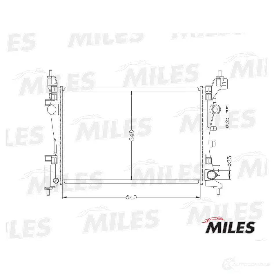 Радиатор охлаждения двигателя MILES ACRB149 4 0VLZRE 1420599007