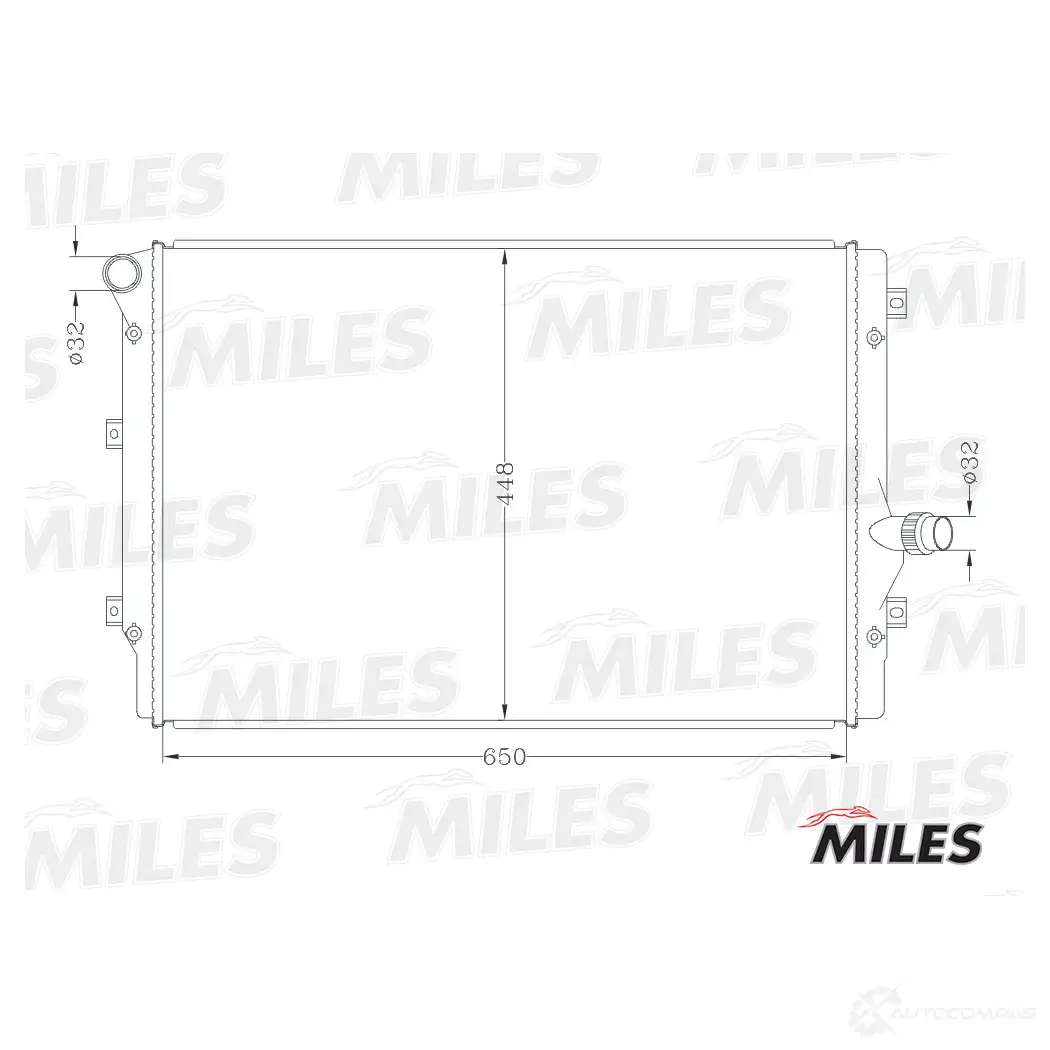 Радиатор охлаждения двигателя MILES 1420598987 DP0 HRXO ACRB124 изображение 2