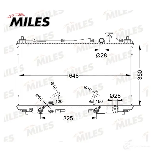 Радиатор охлаждения двигателя MILES 4 GULKAJ 1420598921 ACRB077 изображение 2