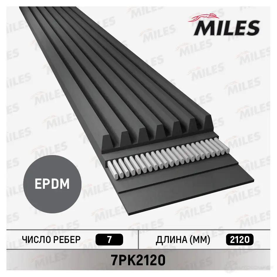 Приводной ремень поликлиновой MILES R4G CIK 7PK2120 1436965890