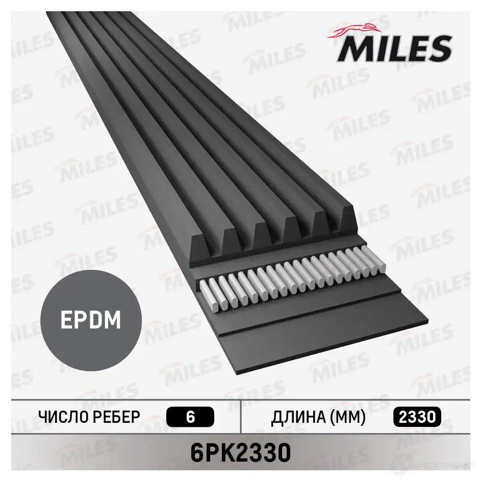 Приводной ремень поликлиновой MILES 1436965790 6 2WRT 6PK2330