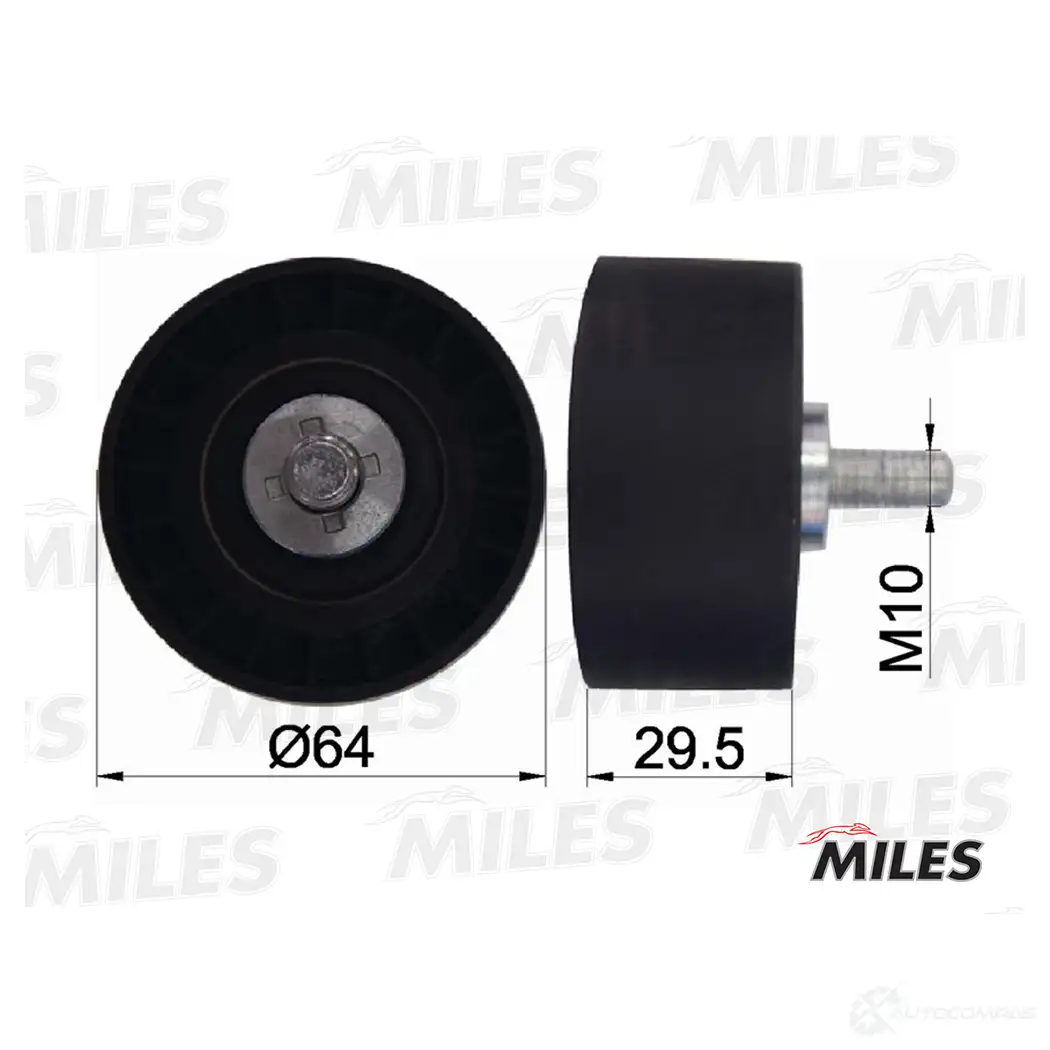 Паразитный ролик ремня ГРМ MILES AG02002 ZJ G2F 1420599092 изображение 0