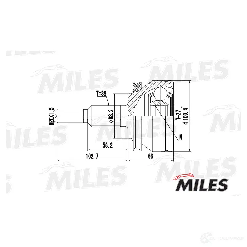 Шрус граната MILES GA20613 P SWE7U 1420603999