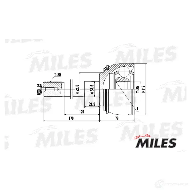 Шрус граната MILES CM 67IV GA20487 1420603927 изображение 2