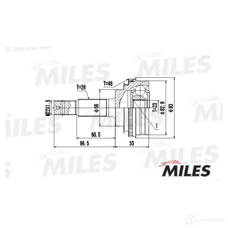 Шрус граната MILES S B6TF 1420598902 GA20476 изображение 2