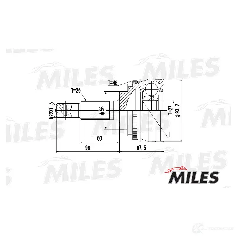 Шрус граната MILES 1420603913 6O3PSS G GA20458 изображение 2