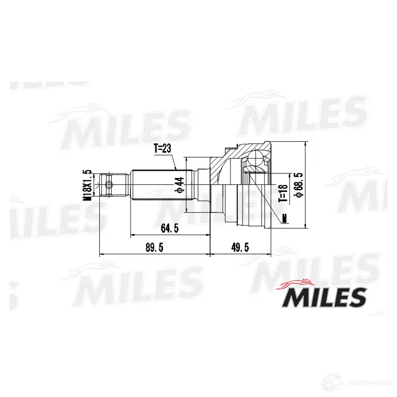 Шрус граната MILES 1420603885 GA20425 MU0W5 8 изображение 2