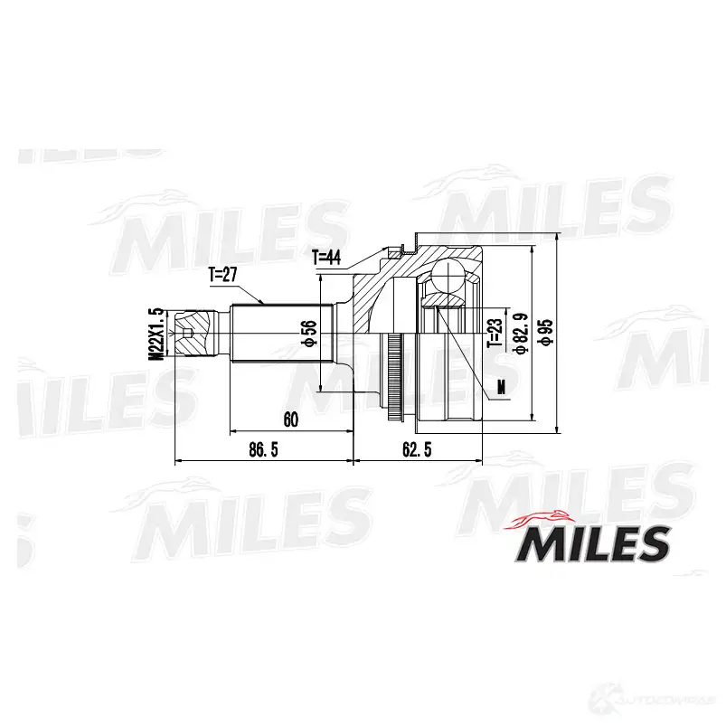 Шрус граната MILES 1420603877 GA20415 A 12KMN2 изображение 2