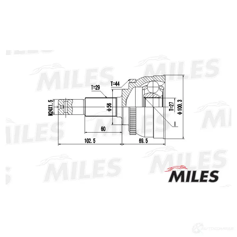 Шрус граната MILES 1420603797 P N9C03U GA20298 изображение 2