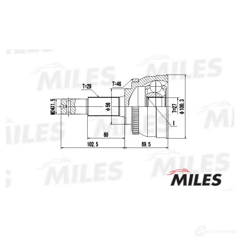 Шрус граната MILES 4 2H48 GA20300 1420603799 изображение 2