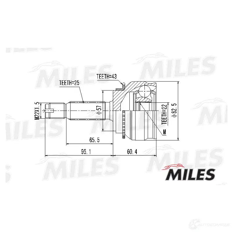 Шрус граната MILES 1420603777 MF43BR G GA20271 изображение 2