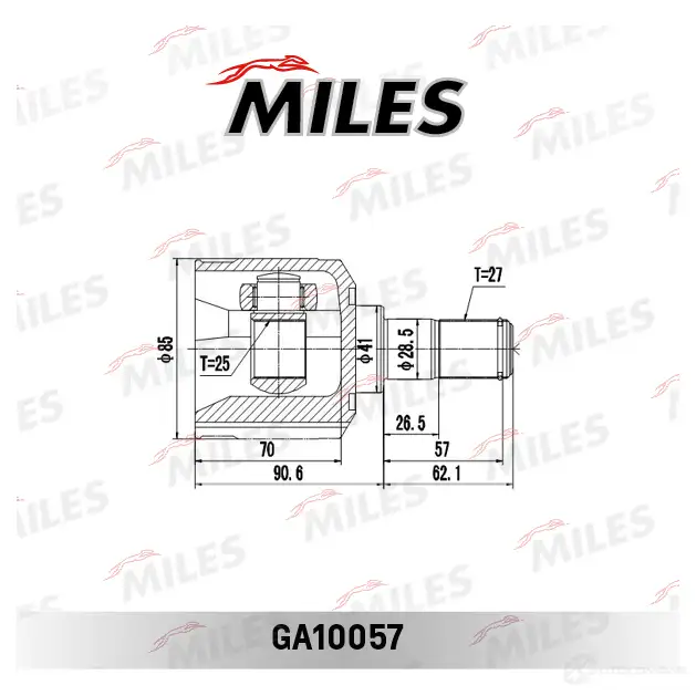 Шрус граната MILES AF 8YQ0 1420598873 GA10057 изображение 2