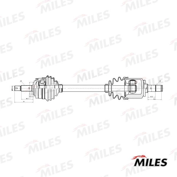 Приводной вал MILES GC02170 1420676839 8STX 5R - Изображение 1