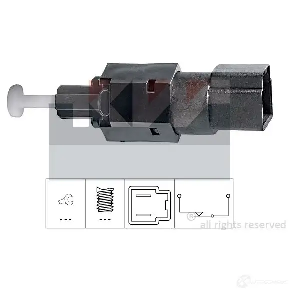 Датчик стоп сигнала, выключатель KW 510147 3302549 FACET 7.1147 EPS 1.810.147 изображение 0