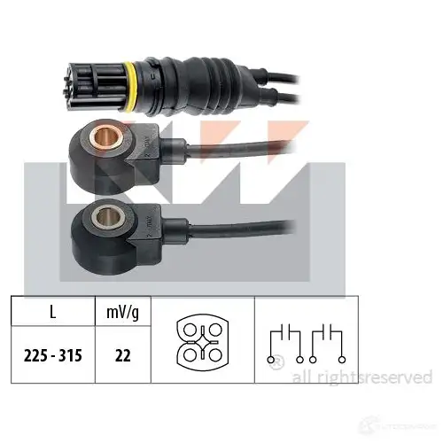 Датчик детонации KW 457120 3300967 FACET 9.3120 EPS 1.957.120