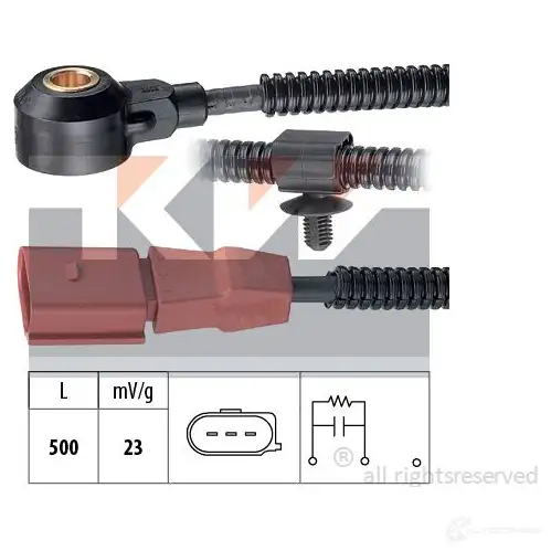 Датчик детонации KW 457085 FACET 9.3085 EPS 1.957.085 3300949 изображение 0