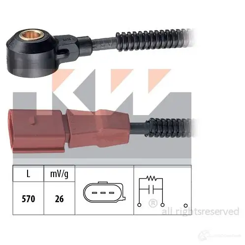 Датчик детонации KW FACET 9.3171 EPS 1.957.171 457171 3300989