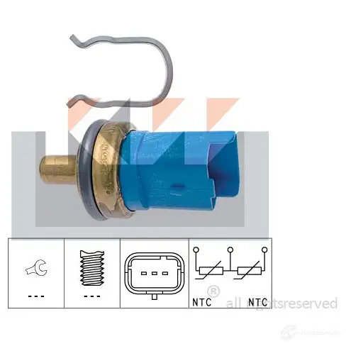 Датчик температуры охлаждающей жидкости KW 530293 FACET 7.3293 EPS 1.830.293 3303384 изображение 0