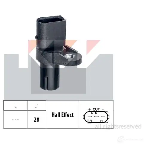 Датчик положения коленвала KW 453473 FACET 9.0473 3300722 EPS 1.953.473