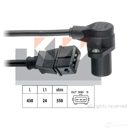 Датчик положения коленвала KW 3300295 FACET 9.0076 453076 EPS 1.953.076