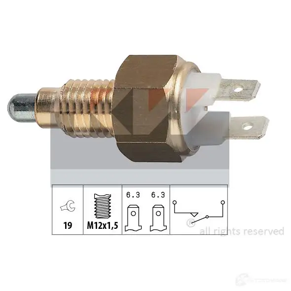 Датчик стоп сигнала, выключатель KW 3303985 EPS 1.860.009 FACET 7.6009 560009 изображение 0