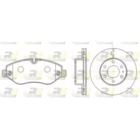 Комплект тормозных колодок и дисков ROADHOUSE 81245.02 HUTW52 RSX 8124502 1462251 изображение 0
