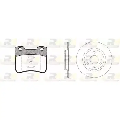 Комплект тормозных колодок и дисков ROADHOUSE 8247.01 O21HW97 1462337 R SX824701 изображение 0
