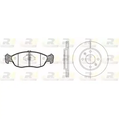 Комплект тормозных колодок и дисков ROADHOUSE 8461.02 GIW59WP 1462407 RSX8 46102 изображение 0