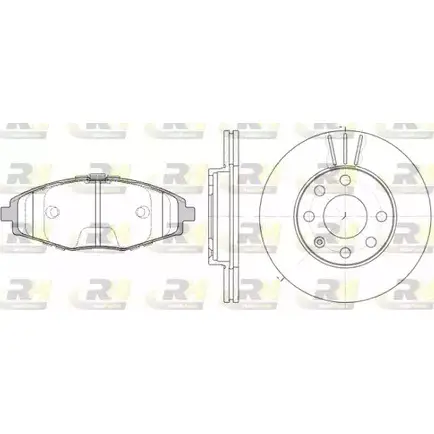 Комплект тормозных колодок и дисков ROADHOUSE R SX869601 8696.01 P0T2Q 1462467 изображение 0