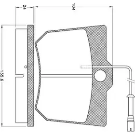 Тормозные колодки дисковые, комплект ROADHOUSE 1462700 JSX291025 JSX 2910.25 291 0.25