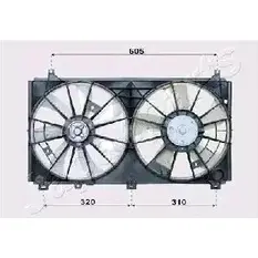Вентилятор радиатора двигателя JAPANPARTS V N3E2 Y6O79EV 1500871 VNT152503 изображение 0