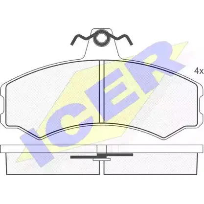 Тормозные колодки, дисковые, комплект ICER 1507166 20741 140374 20 732 изображение 0