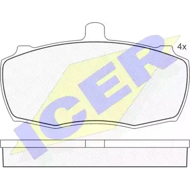 Тормозные колодки, дисковые, комплект ICER 209 04 D1603-8817 1507180 140503 изображение 0